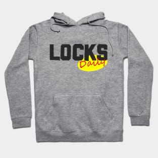 Locks Daily Logo in Black Hoodie